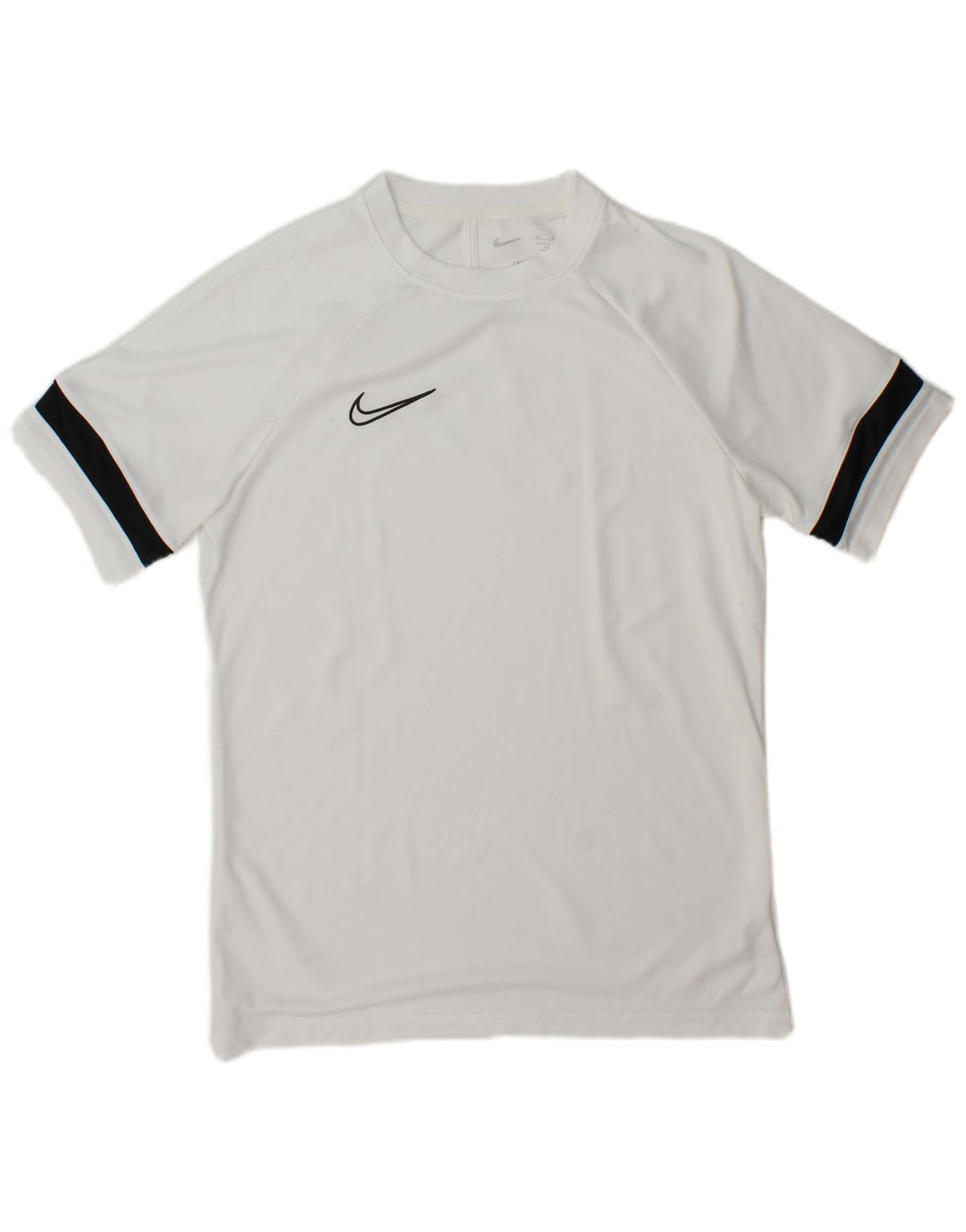 Nike Mens Dri Fit T-Shirt Top Medium White Colourblock Polyester