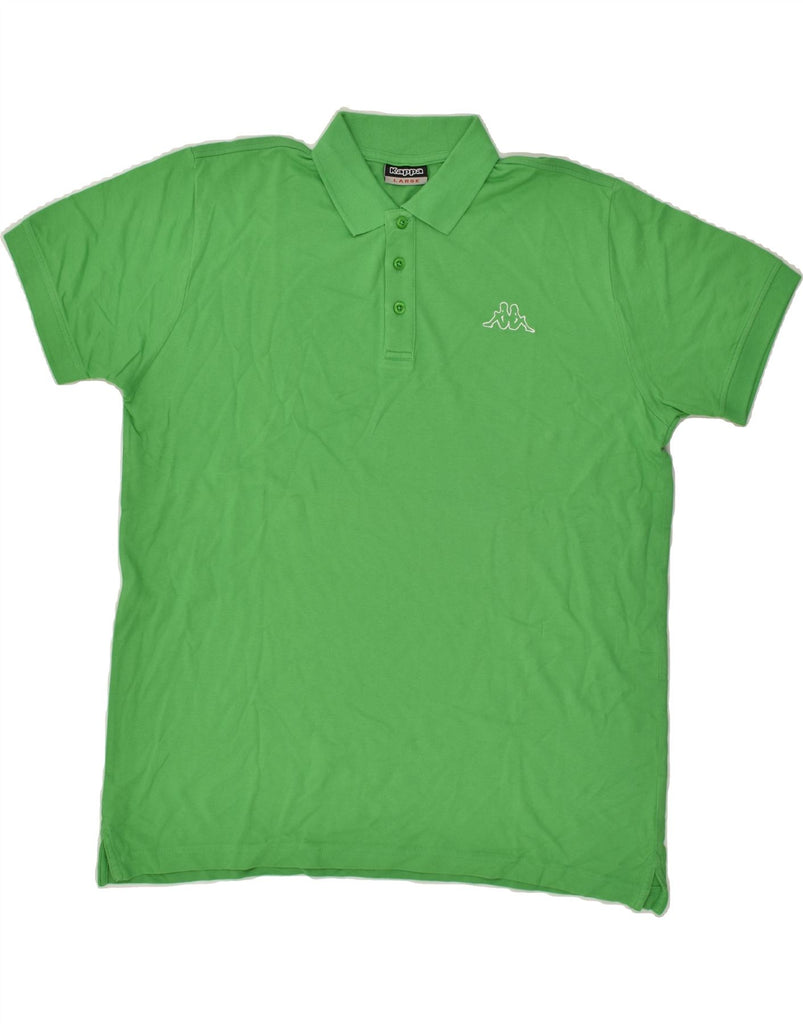 KAPPA Mens Polo Shirt Large Green Cotton | Vintage Kappa | Thrift | Second-Hand Kappa | Used Clothing | Messina Hembry 