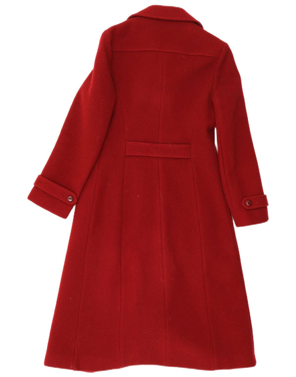 Breckmoor Womens Double Breasted Coat UK 12 Medium Burgundy New Wool