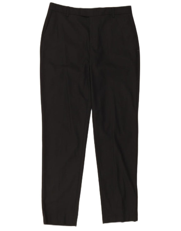 Marks & Spencer Womens Autograph Suit Trousers UK 10 Small W30 L30 Black