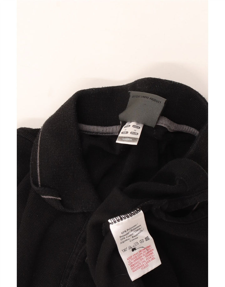 Umbro Mens Polo Shirt Medium Black Cotton