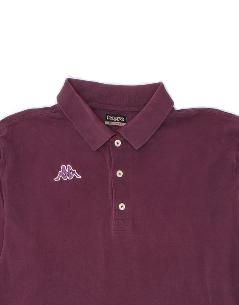 KAPPA Mens Long Sleeve Polo Shirt XL Purple Cotton | Vintage Kappa | Thrift | Second-Hand Kappa | Used Clothing | Messina Hembry 