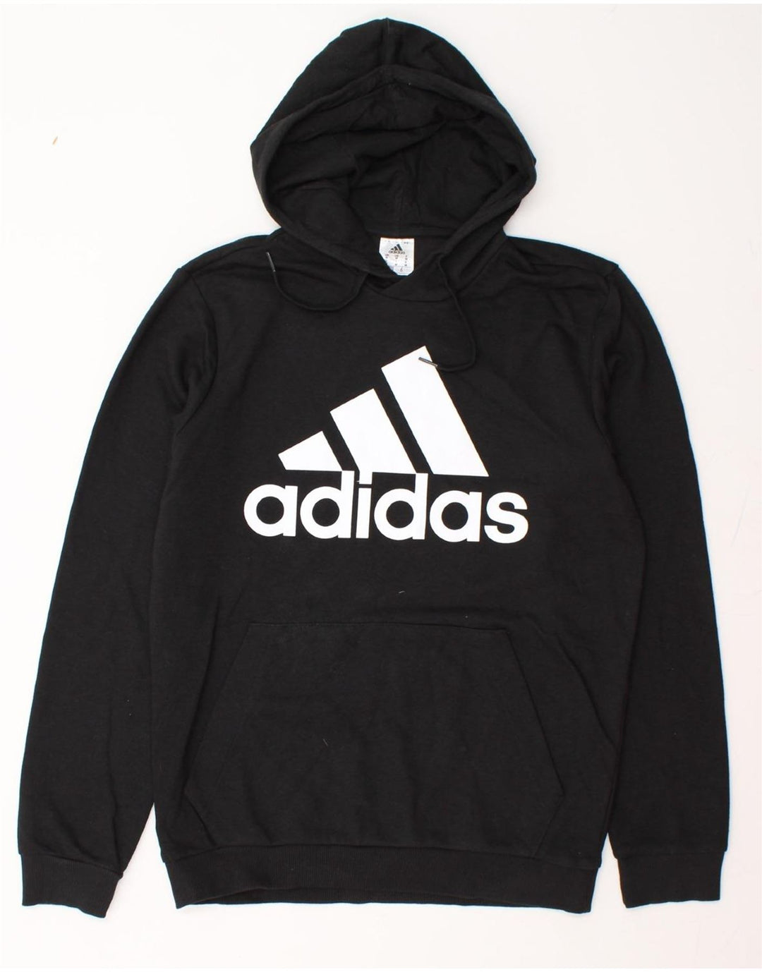 ADIDAS Mens Graphic Hoodie Jumper Medium Black Cotton Vintage Adidas and Second-Hand Adidas from Messina Hembry 