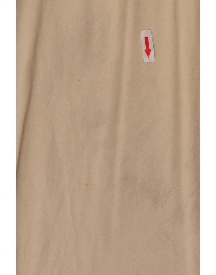 Kappa Mens T-Shirt Top Small Beige Colourblock Cotton