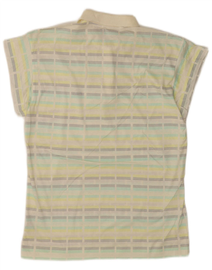 FILA Womens Polo Shirt UK 10 Small Multicoloured Striped Cotton