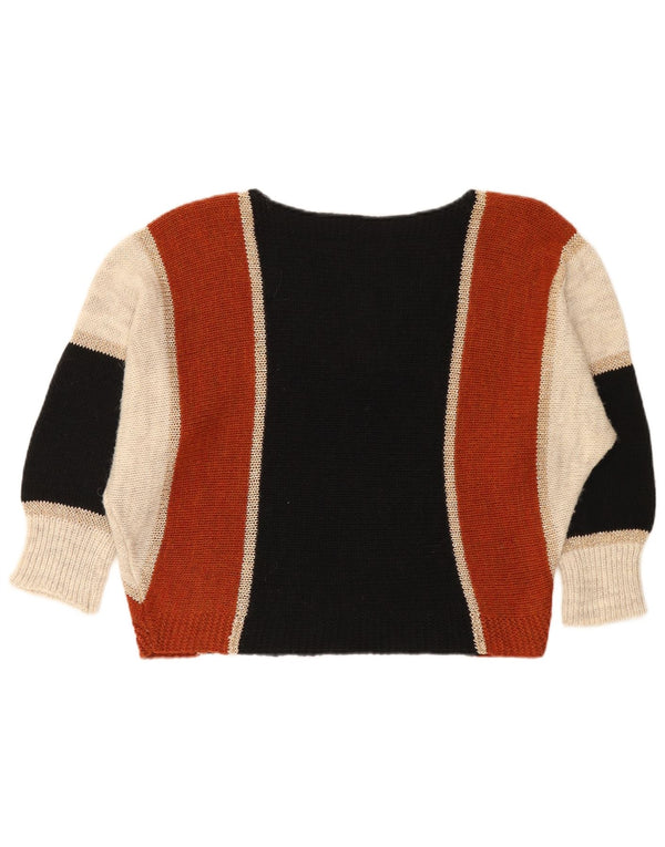 Vintage Womens Boat Neck Jumper Sweater UK 16 Large Multicoloured