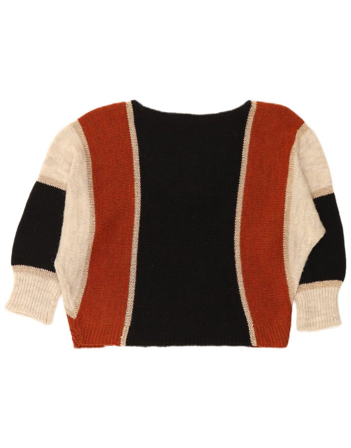 Vintage Womens Boat Neck Jumper Sweater UK 16 Large Multicoloured