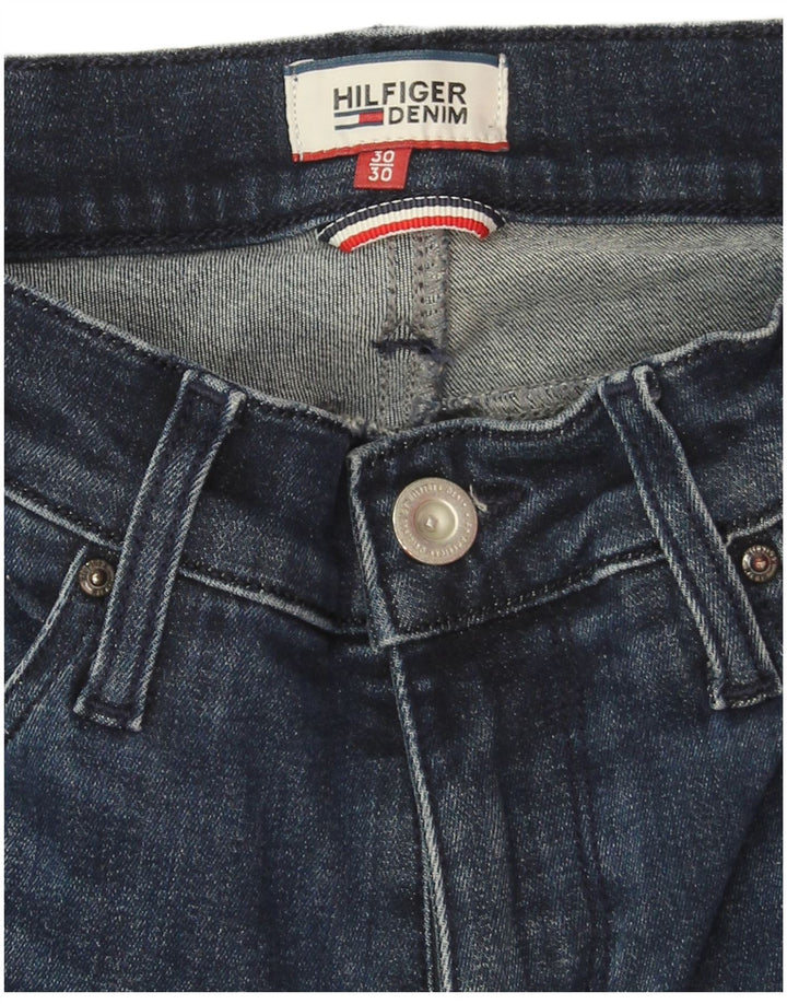Tommy Hilfiger Womens Flared Jeans W30 L30 Navy Blue Cotton