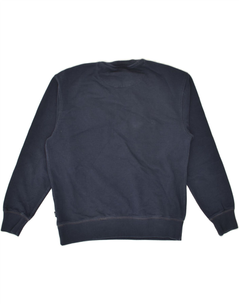 JACK & JONES Mens Graphic Sweatshirt Jumper Medium Navy Blue Cotton | Vintage Jack & Jones | Thrift | Second-Hand Jack & Jones | Used Clothing | Messina Hembry 