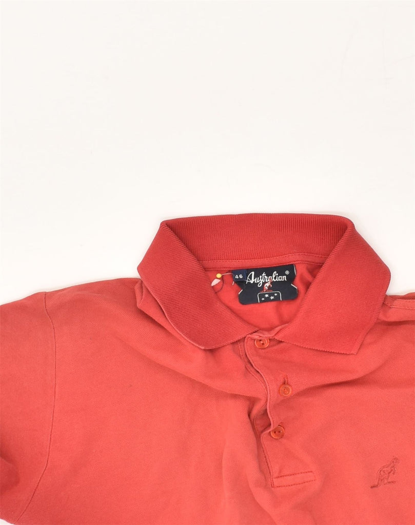 AUSTRALIAN Mens Polo Shirt IT 46 Small Red Cotton | Vintage AUSTRALIAN | Thrift | Second-Hand AUSTRALIAN | Used Clothing | Messina Hembry 