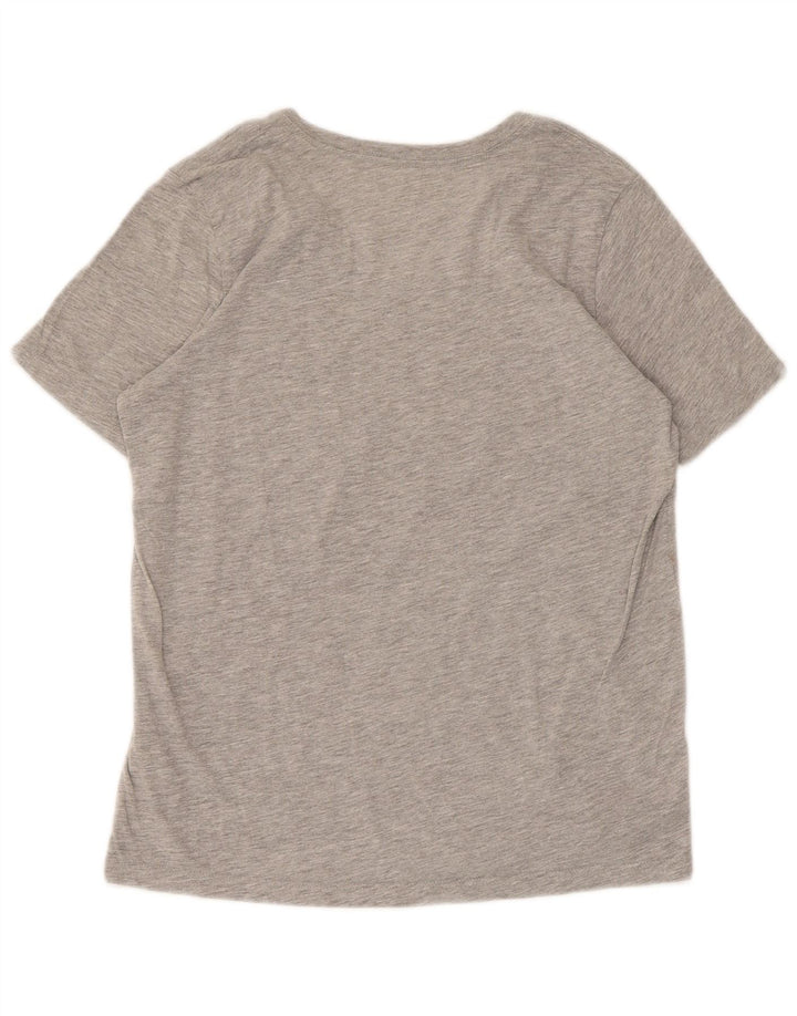 Converse Womens Classic Fit Graphic T-Shirt Top UK 12 Medium Grey Flecked