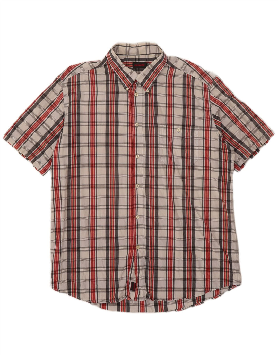 Invicta Mens Short Sleeve Shirt 2XL Red Check