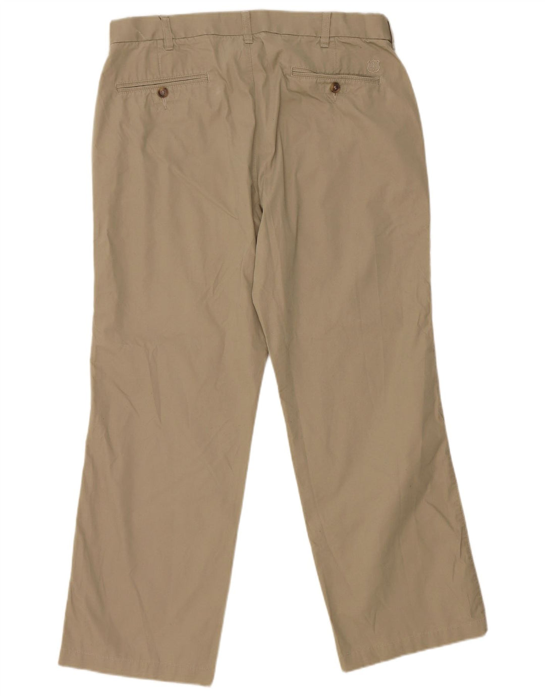 Marks & Spencer Mens Blue Harbour Straight Chino Trousers W36 L29 Khaki
