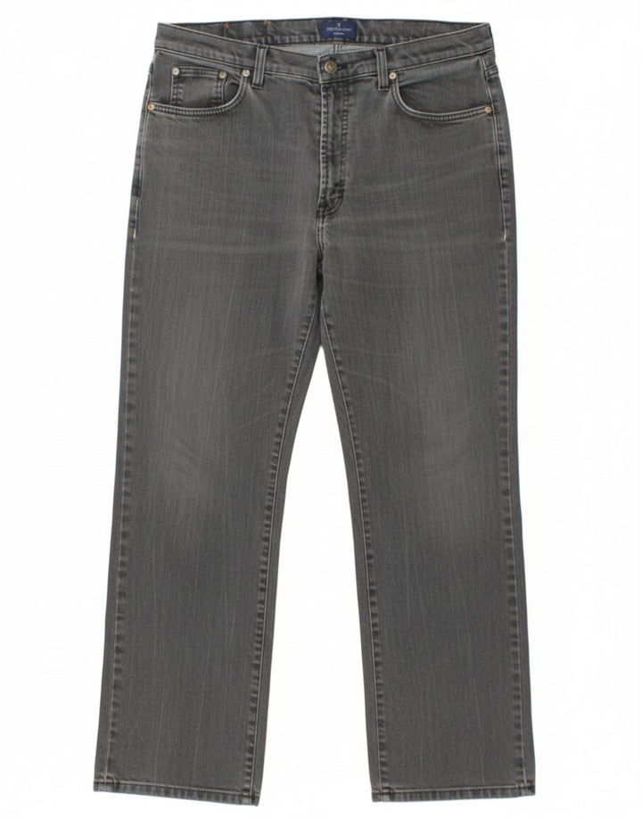 TRUSSARDI Womens Straight Jeans W34 L28 Grey Cotton