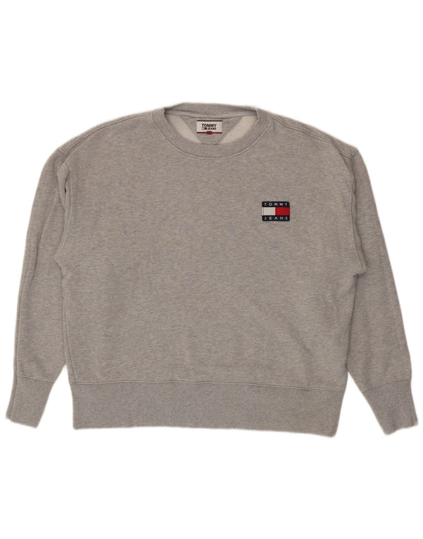 Tommy Hilfiger Mens Sweatshirt Jumper Large Grey Flecked Cotton