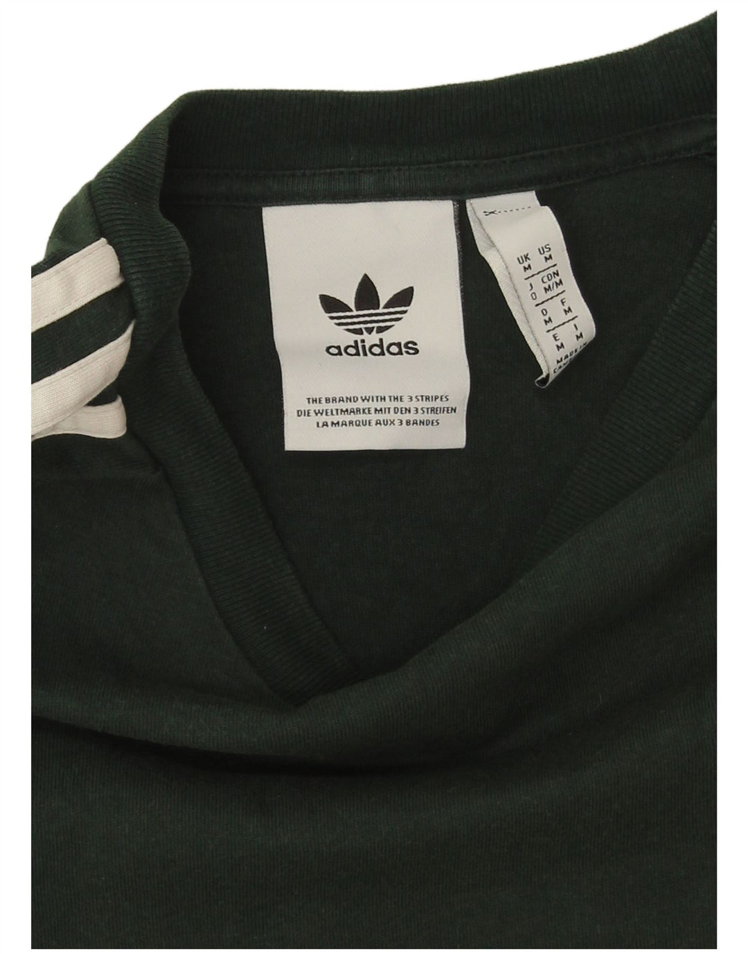 Adidas Mens T-Shirt Top Medium Green Cotton