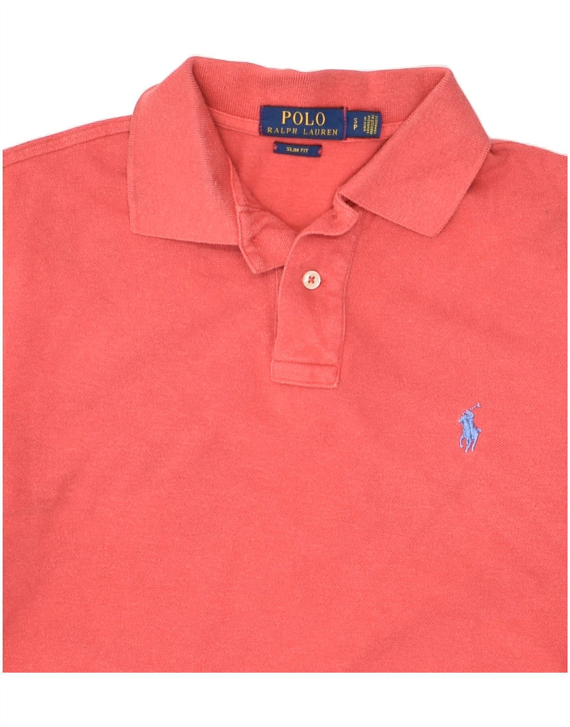 POLO RALPH LAUREN Mens Slim Fit Polo Shirt Small Red Cotton | Vintage Polo Ralph Lauren | Thrift | Second-Hand Polo Ralph Lauren | Used Clothing | Messina Hembry 