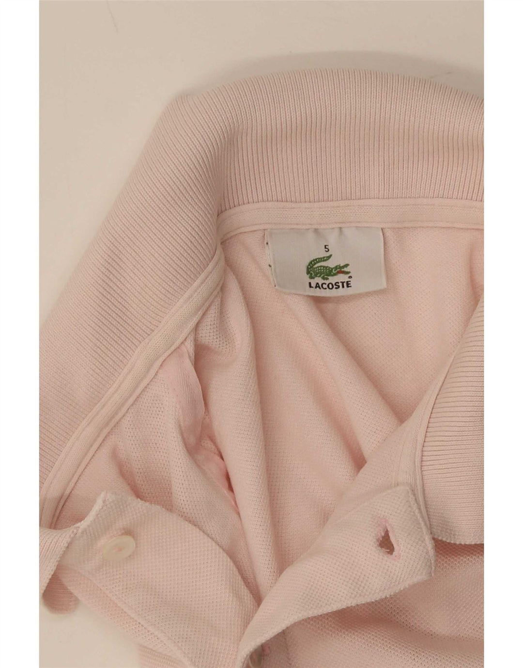 Lacoste Mens Polo Shirt Size 5 Large Pink