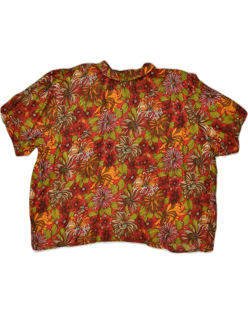 VINTAGE Womens Crop Shirt Blouse UK 20 2XL Multicoloured Floral | Vintage Vintage | Thrift | Second-Hand Vintage | Used Clothing | Messina Hembry 