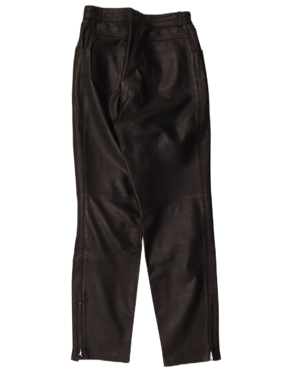 Vintage Womens Motorcycle Straight Trousers IT 38 XS W27 L30 Black