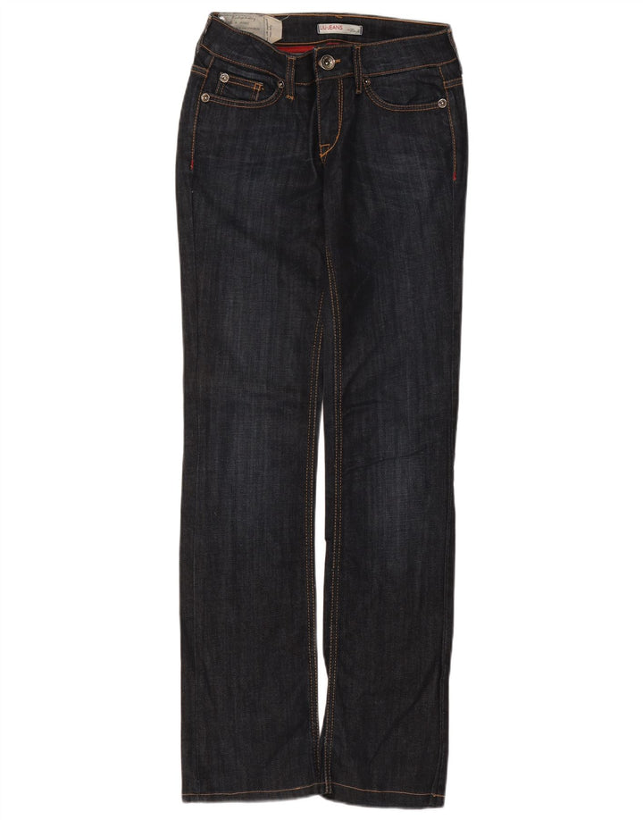 Liu Jo Womens Straight Jeans W28 L31 Navy Blue Cotton