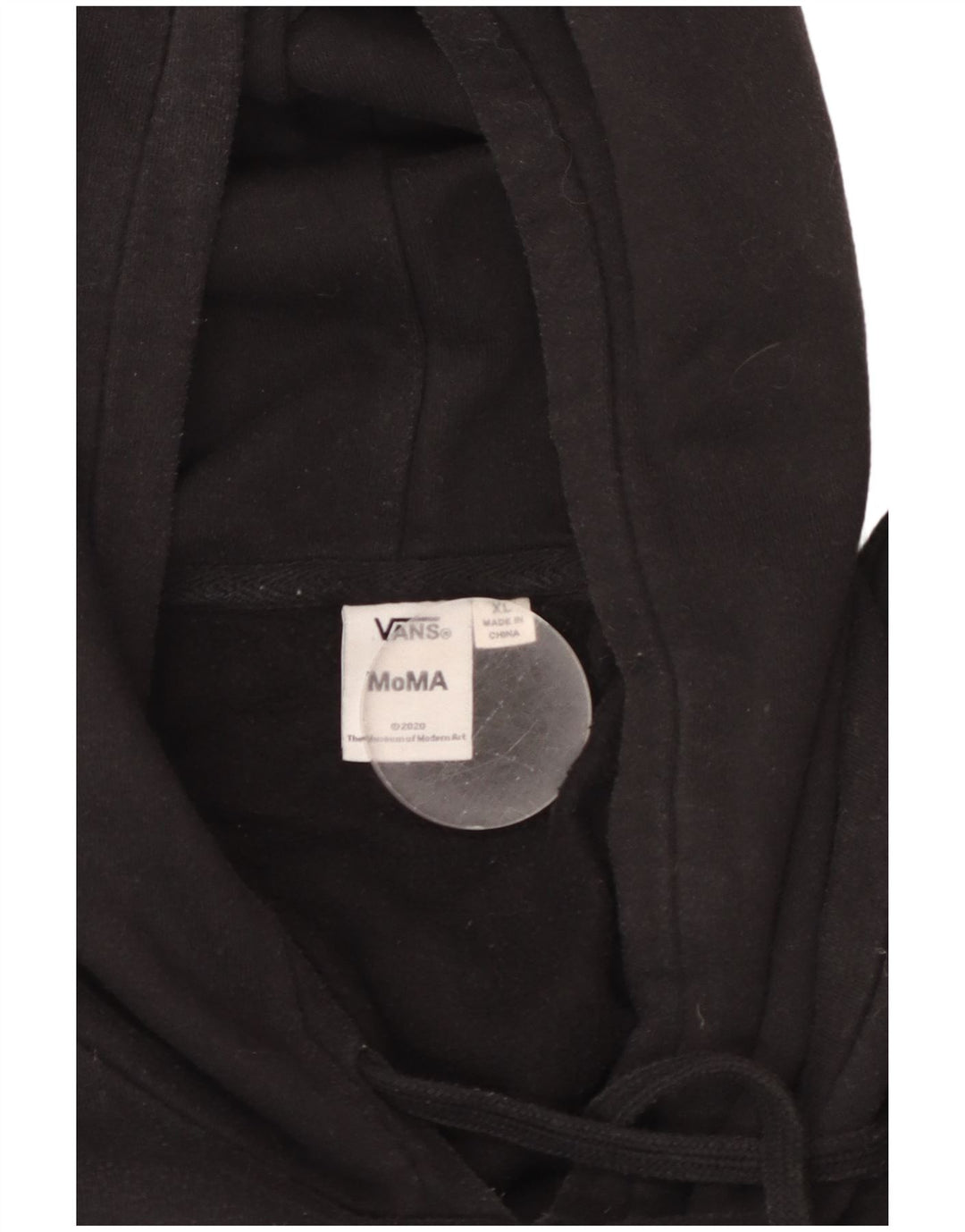 VANS Mens Graphic Hoodie Jumper XL Black Cotton