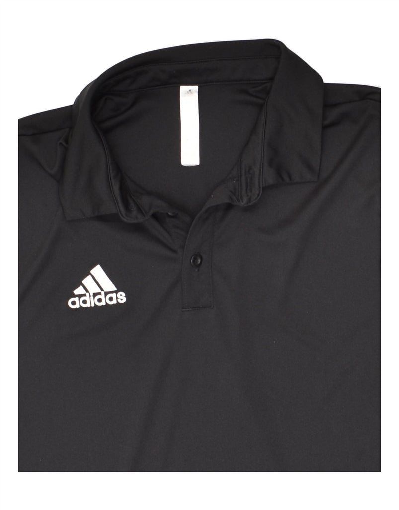 ADIDAS Mens Polo Shirt Large Black | Vintage Adidas | Thrift | Second-Hand Adidas | Used Clothing | Messina Hembry 