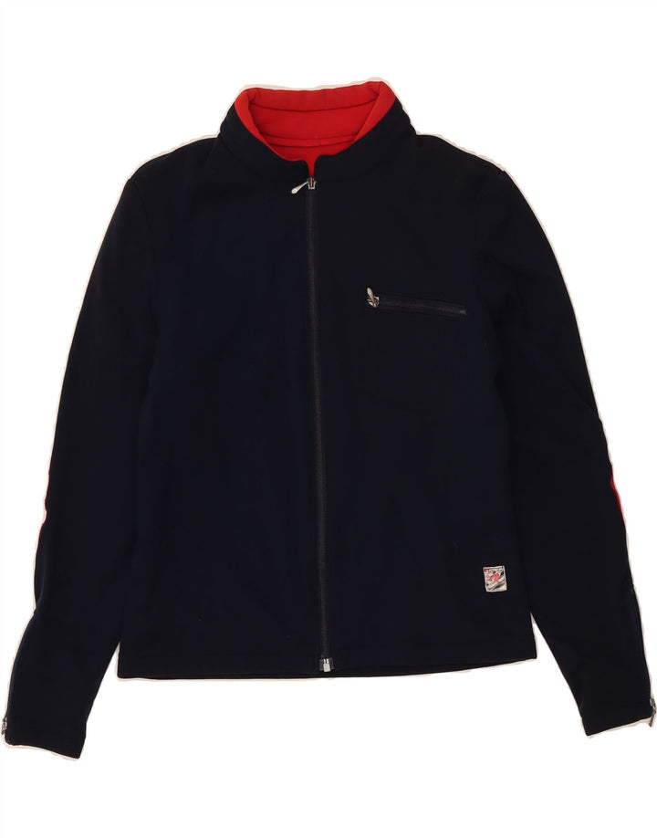 VINTAGE Womens Tracksuit Top Jacket UK 12 Medium Navy Blue Vintage Vintage and Second-Hand Vintage from Messina Hembry 