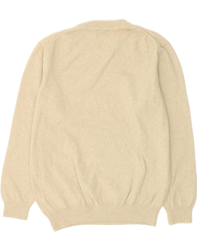 GANT Womens Crew Neck Jumper Sweater UK 20 2XL Beige Wool | Vintage Gant | Thrift | Second-Hand Gant | Used Clothing | Messina Hembry 