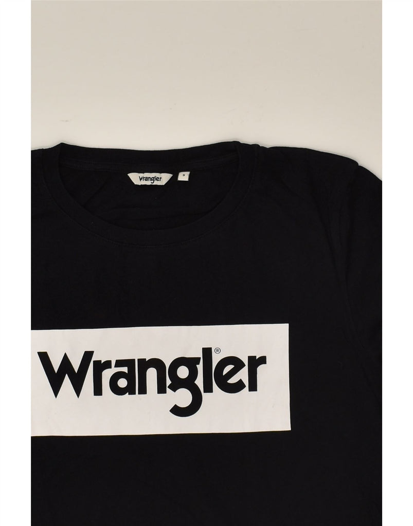 WRANGLER Mens Graphic T-Shirt Top Small Black Cotton | Vintage Wrangler | Thrift | Second-Hand Wrangler | Used Clothing | Messina Hembry 