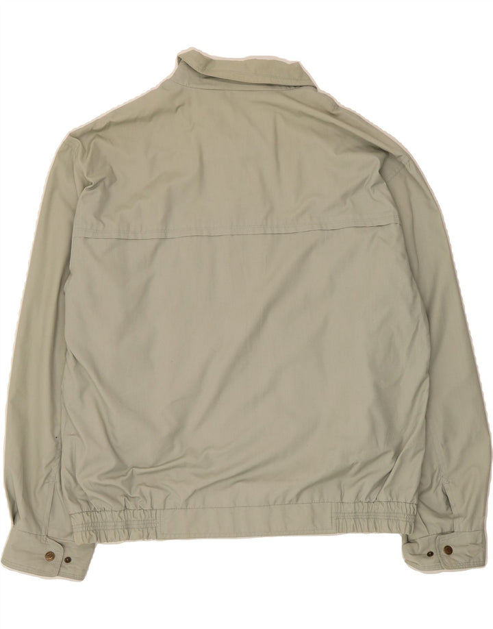 VINTAGE Mens Bomber Jacket UK 40 Large Grey Cotton Vintage Vintage and Second-Hand Vintage from Messina Hembry 