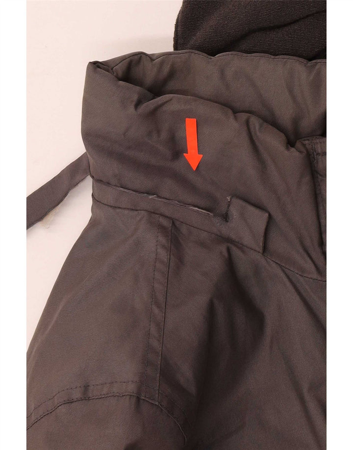 North Sails Womens Oversized Graphic Hooded Bomber Jacket UK 6 XS Grey