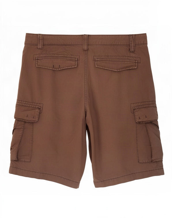 Napapijri Mens Cargo Shorts Medium W30 Brown Cotton