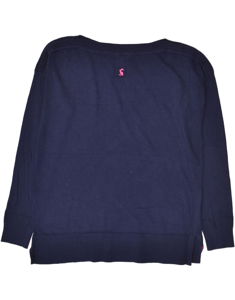 JOULES Womens Boat Neck Jumper Sweater UK 8 Small  Navy Blue Cotton | Vintage Joules | Thrift | Second-Hand Joules | Used Clothing | Messina Hembry 