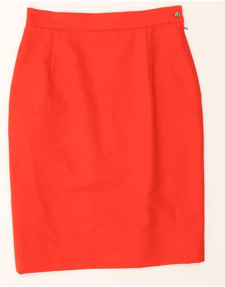 Vintage Womens 6 Button 2 Piece Skirt Set UK 12 Medium W28  Red