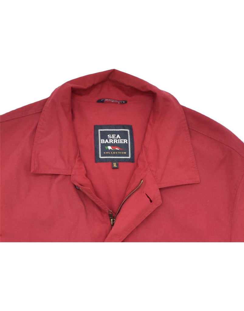 SEA BARRIER Mens Utility Jacket UK 42 XL Red Polyester | Vintage | Thrift | Second-Hand | Used Clothing | Messina Hembry 