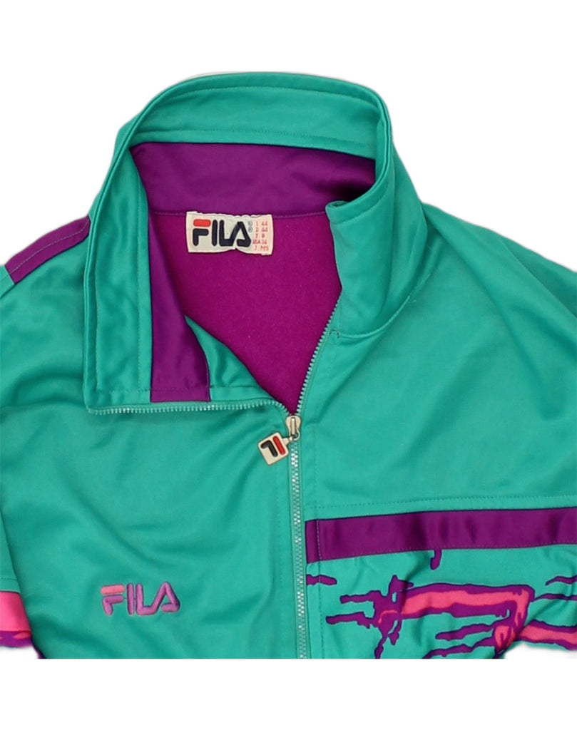 FILA Mens Tracksuit Top Jacket IT 44 XS Green Polyester | Vintage Fila | Thrift | Second-Hand Fila | Used Clothing | Messina Hembry 