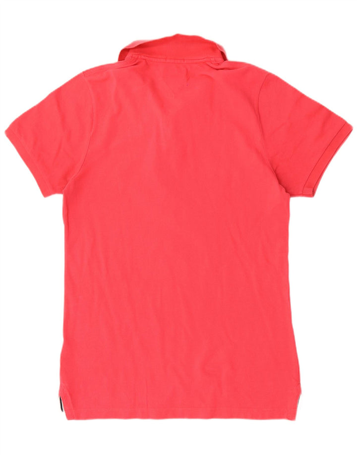 Tommy Hilfiger Mens Polo Shirt Large Pink Cotton