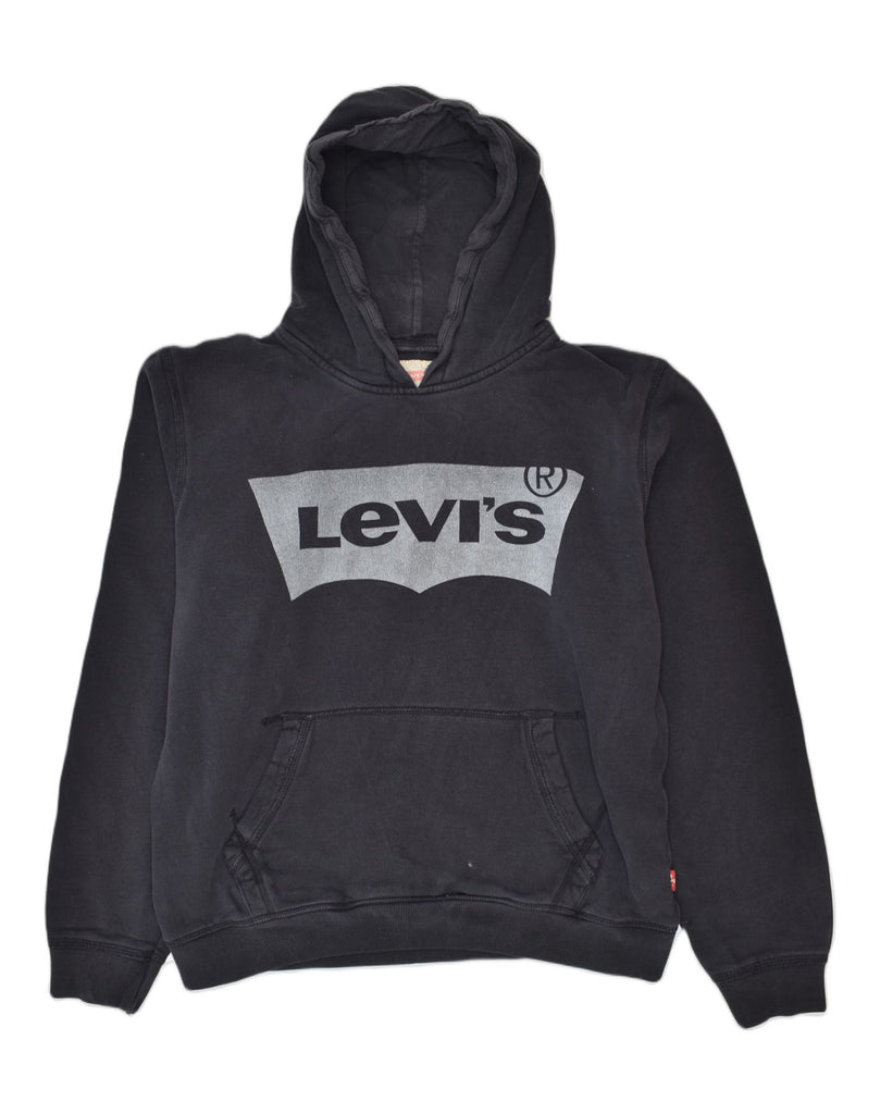 LEVI'S Boys Graphic Hoodie Jumper 15-16 Years Black Cotton | Vintage | Thrift | Second-Hand | Used Clothing | Messina Hembry 