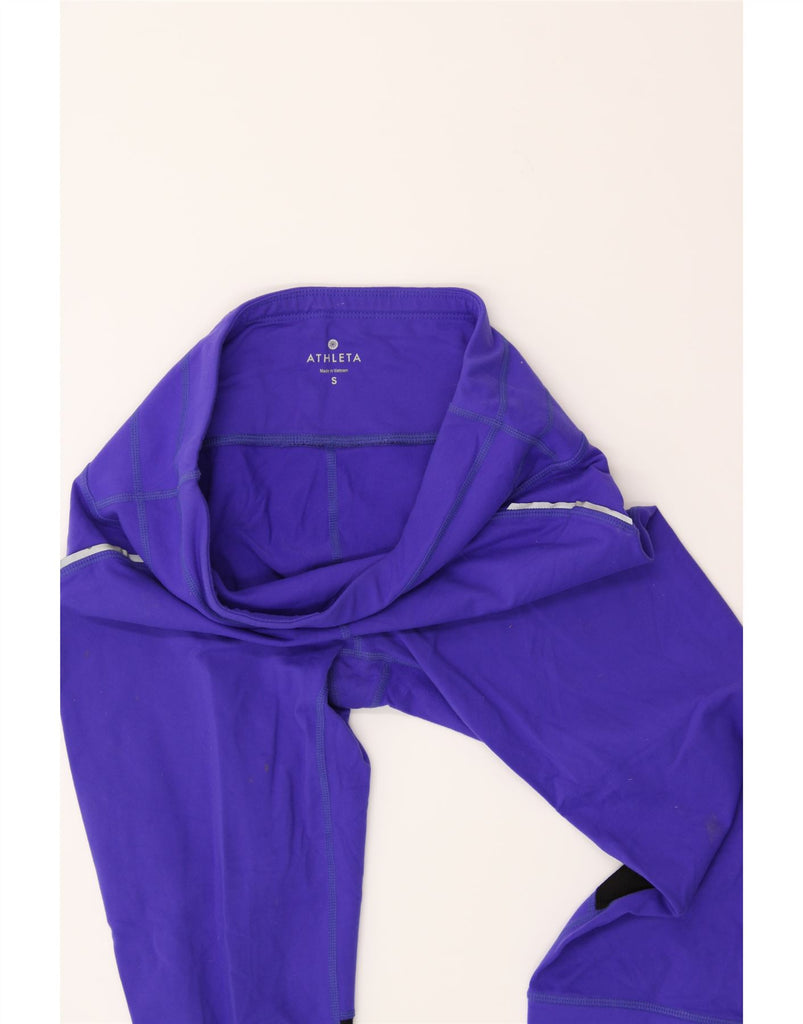 ATHLETA Womens Capri Leggings UK 10 Small  Purple Colourblock Nylon Vintage Athleta and Second-Hand Athleta from Messina Hembry 