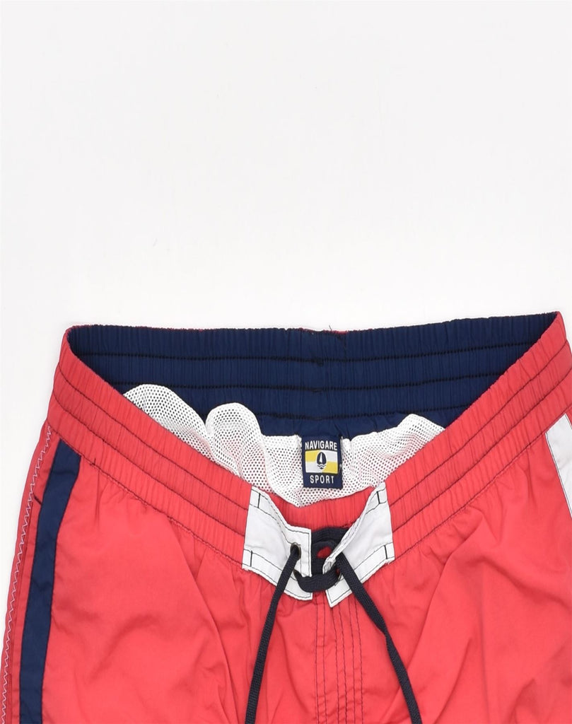 NAVIGARE Mens Swimming Shorts XL Red Nylon Sports | Vintage | Thrift | Second-Hand | Used Clothing | Messina Hembry 