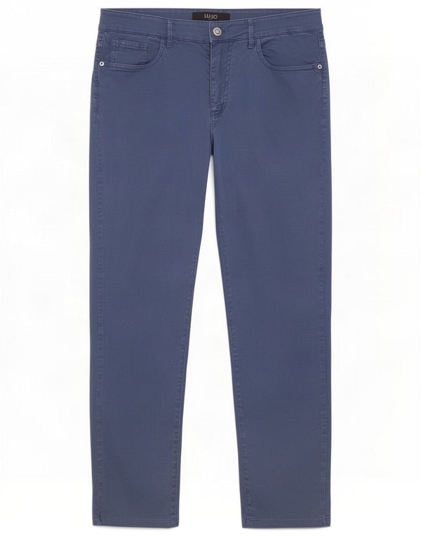 Liu Jo Mens Slim Casual Trousers IT 50 Large W34 L29 Blue Cotton