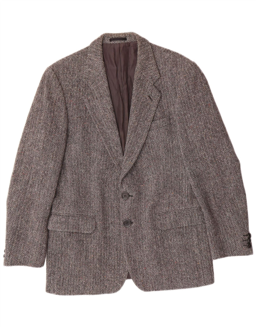 ST MICHAEL Mens Blazer Jacket UK 40 Large Grey Herringbone Classic