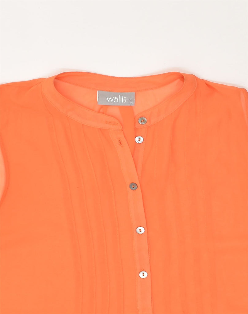 WALLIS Womens Sleeveless Pullover Shirt UK 14 Medium Orange | Vintage Wallis | Thrift | Second-Hand Wallis | Used Clothing | Messina Hembry 