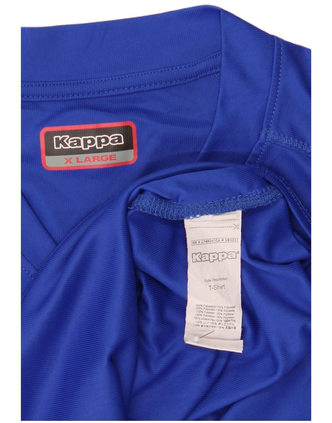 Kappa Womens Graphic T-Shirt Top UK 18 XL Blue Polyester