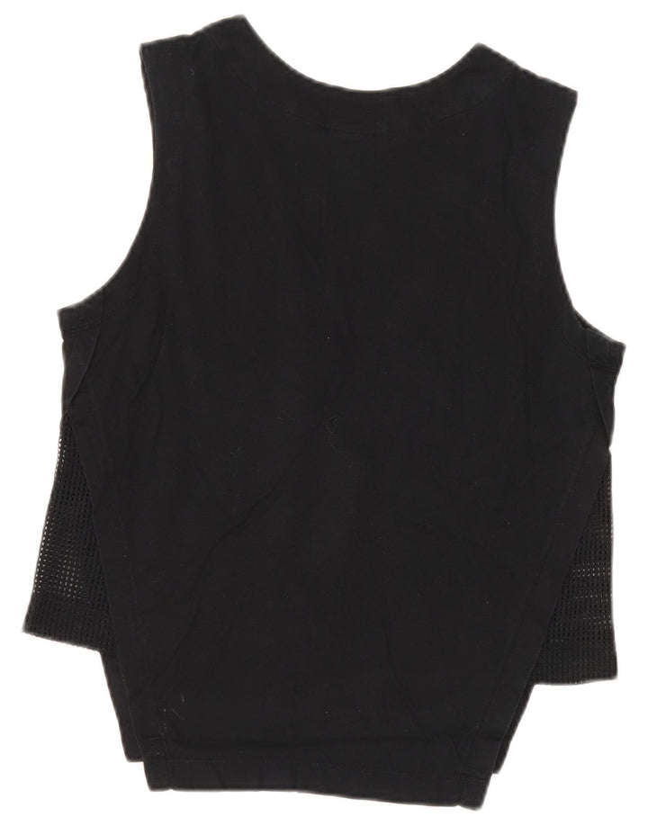NIKE Womens Graphic Vest Top UK 10 Small Black Synthetic