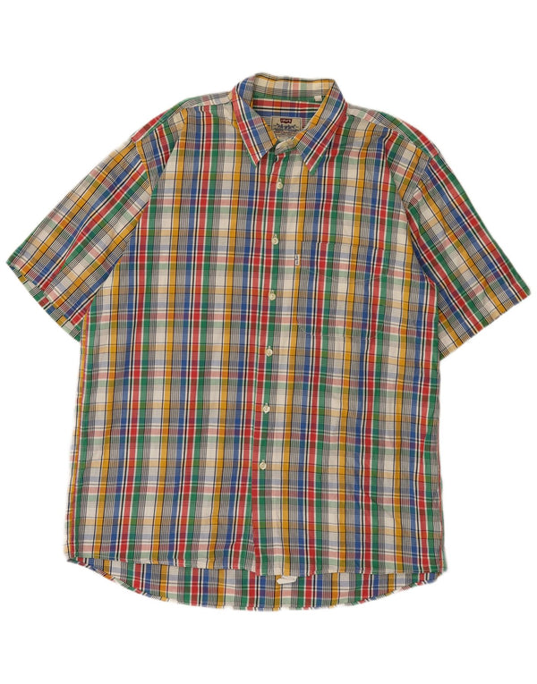 Levi's Mens Short Sleeve Shirt XL Multicoloured Check Cotton