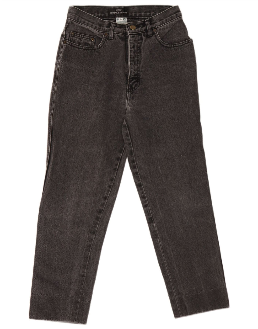 Guess Womens Tapered Jeans W29 L24 Black Cotton