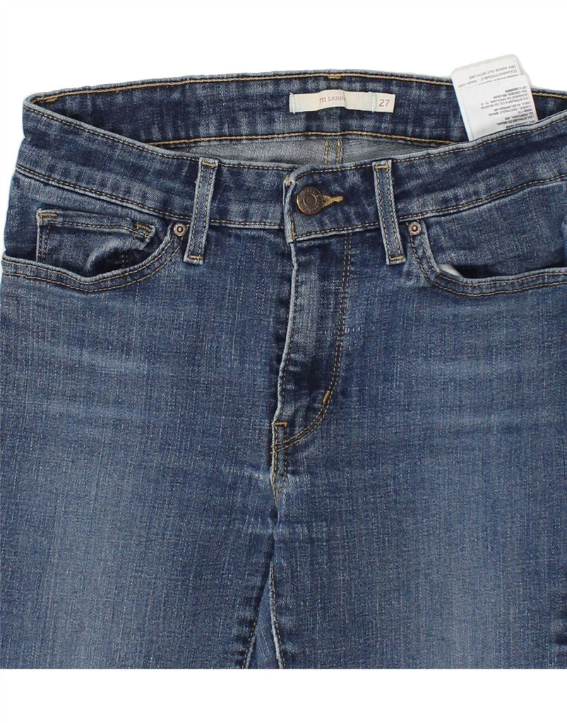 LEVI'S Womens 711 Skinny Jeans W27 L27 Blue Cotton | Vintage Levi's | Thrift | Second-Hand Levi's | Used Clothing | Messina Hembry 