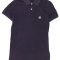 Benetton Mens Polo Shirt Medium Navy Blue Cotton